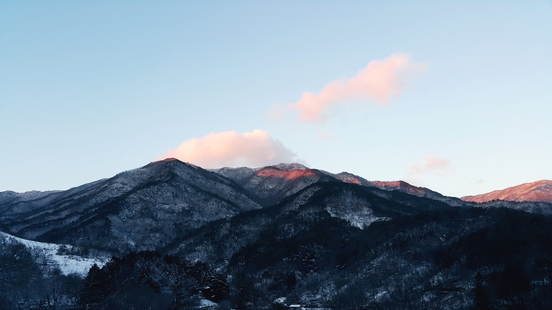 광양 백운산 (봉강 하조마을, 설경, 전경, 눈, 겨울)