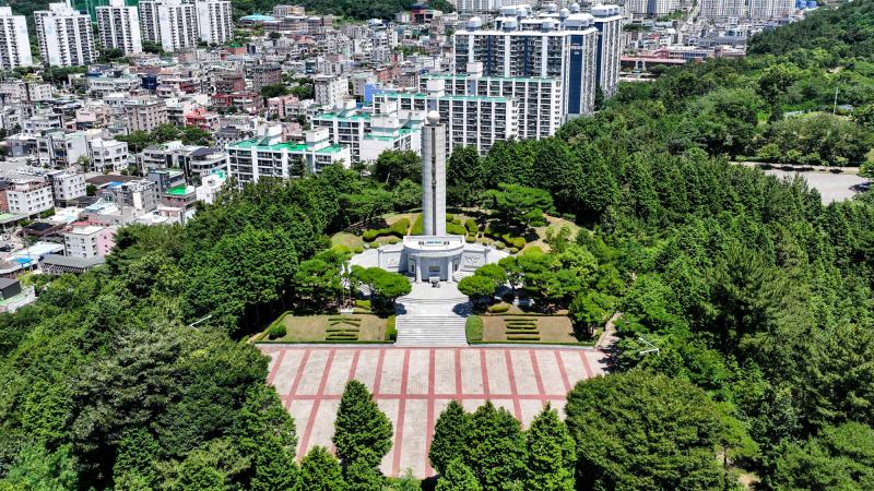 현충탑 광장 (항공사진, 드론, 헬리캠)