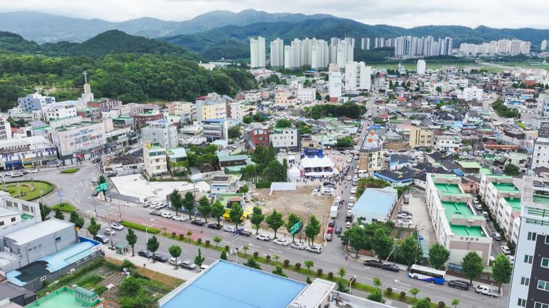 광양읍 주민자치센터 건립공사 (부지, 항공사진, 드론, 헬리캠)