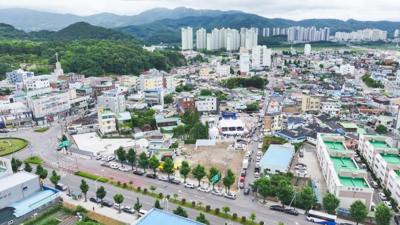 광양읍 주민자치센터 건립공사 기공식(부지, 항공사진, 드론, 헬리캠)