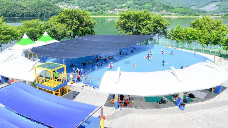 백운제 테마공원 물놀이터(봉강면, 물체험장, 어린이 물놀이장, 항공사진, 드론, 헬리캠)