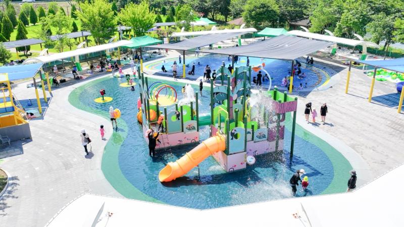 백운제 테마공원 물놀이터(봉강면, 물체험장, 어린이 물놀이장, 항공사진, 드론, 헬리캠)