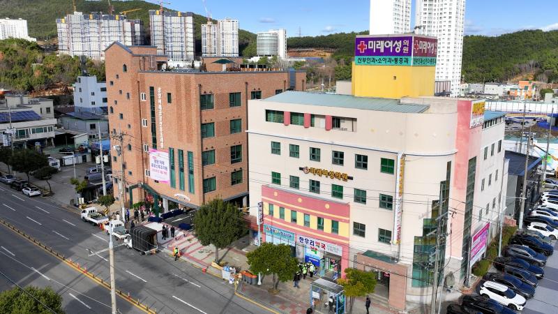 전라남도 공공산후조리원 6호점, 광양미래공공산후조리원(미래여성의원, 소아과, 산부인과, 항공사진, 드론, 헬리캠) 