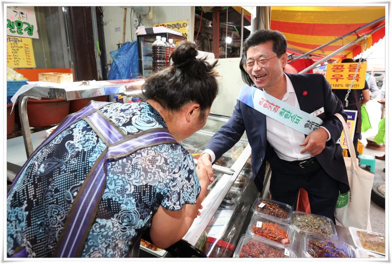 정인화 시장, 광영상설시장 찾아 추석맞이 민생 행보 펼쳐