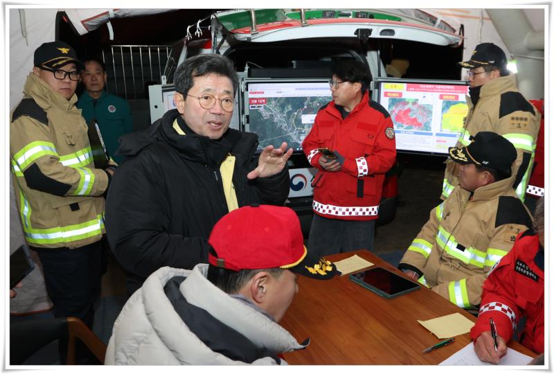 정인화 시장, 옥곡면 산불 현장 방문