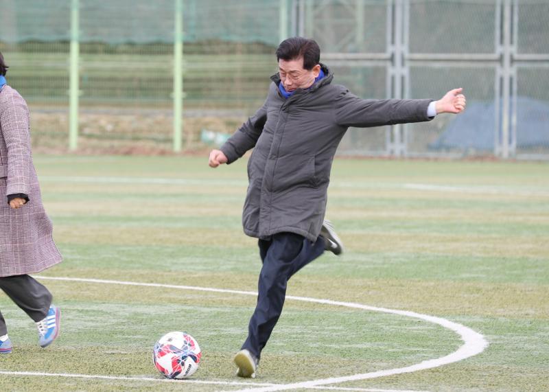 제27회 백운기 전국고등학교 축구대회 개회식 참석