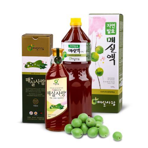 유기농 매실사랑 700ml/자연발효 매실액 1.7L 썸네일 이미지