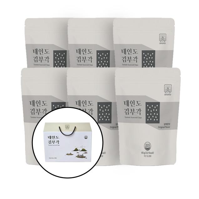 (태인도부각 협동조합) 태인도김부각 선물2호 (65g x 6개입)