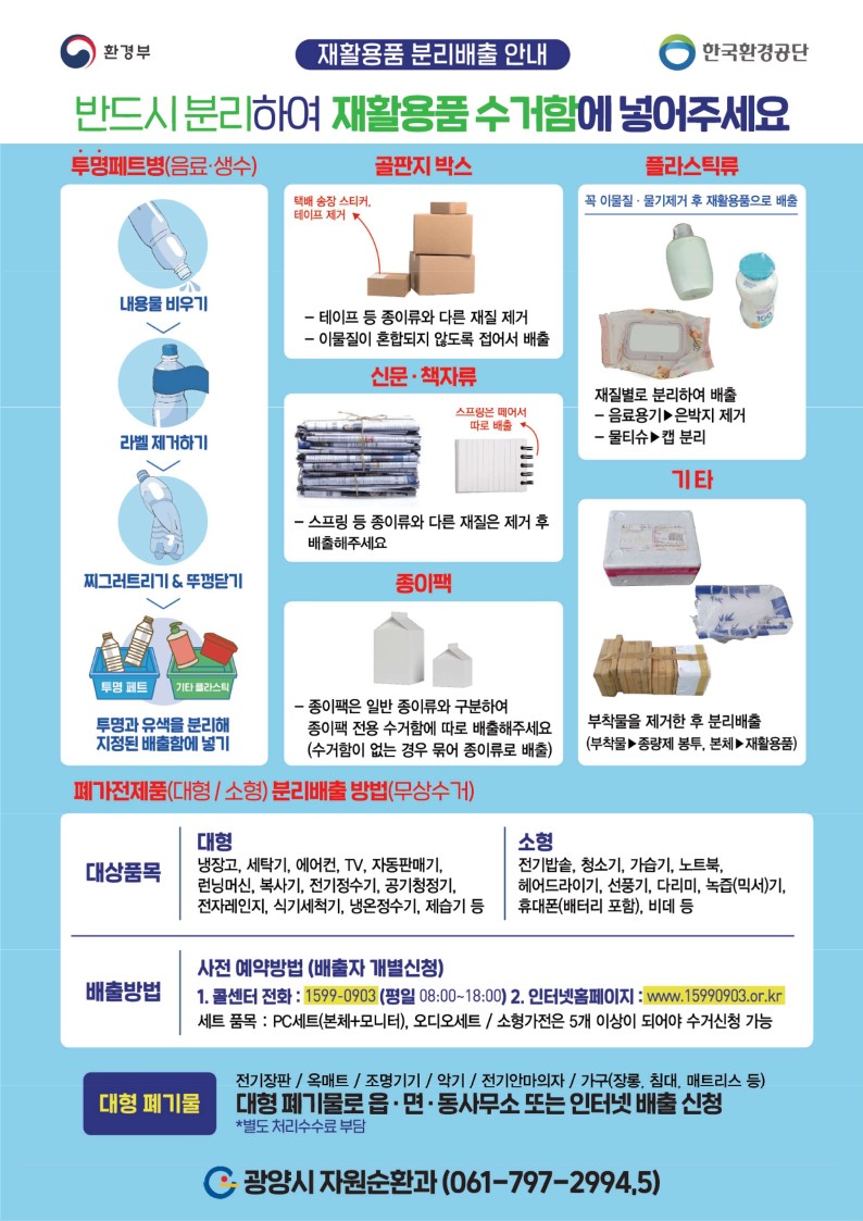 재활용품 분리배출안내