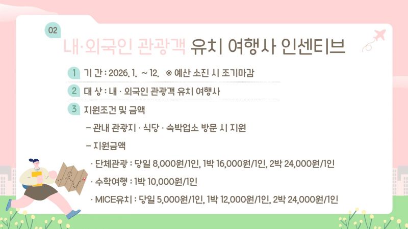 내 외국인 관광객 유치 여행사 인센티브